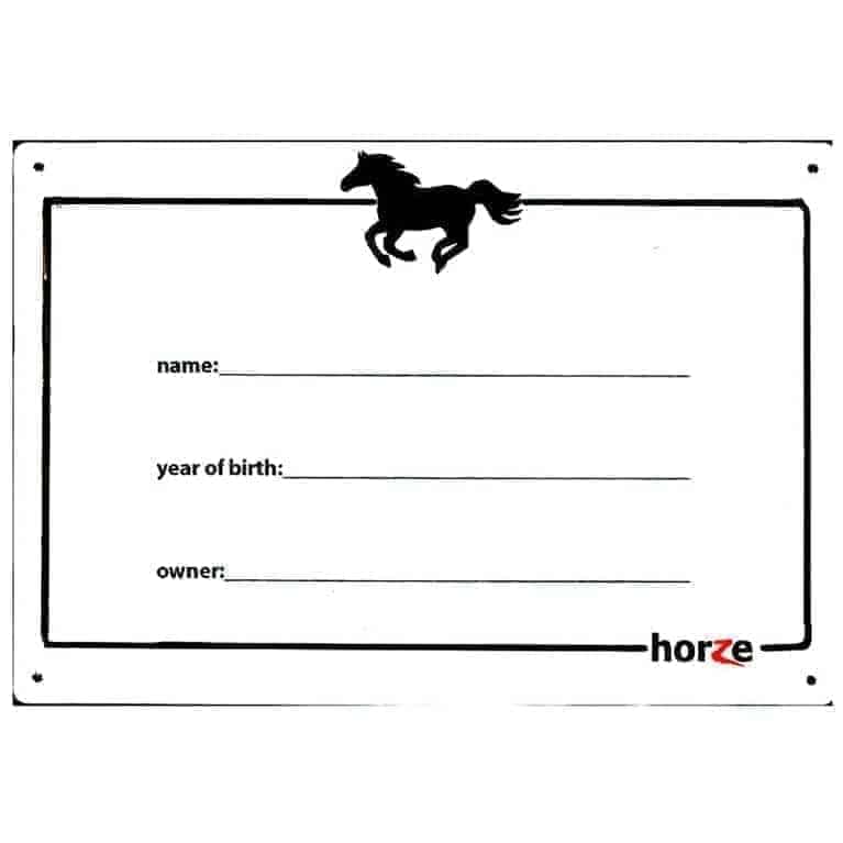 Horse Stall Plaque
