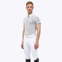 Cavalleria Toscana Men’s Jersey S/S Competition Zip Polo