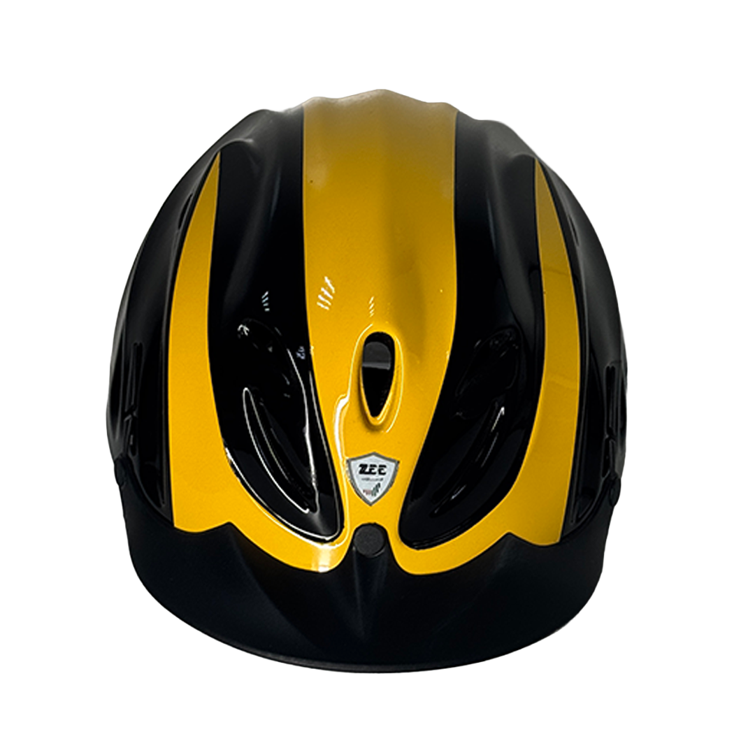 Racing Stripe Riding Helmet (Yellow/Black)