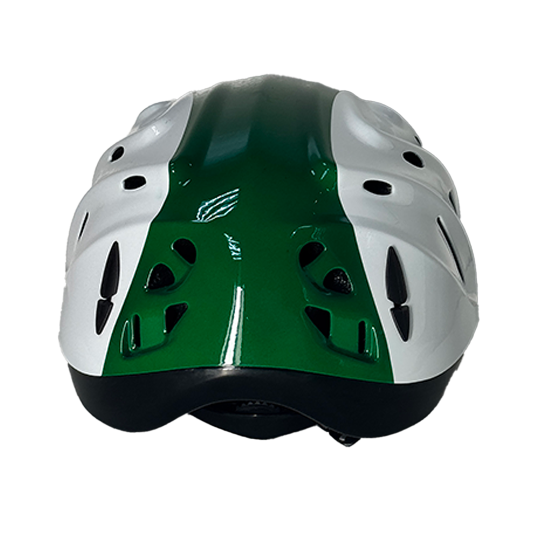 Rear View Vent Helmet (Green/White)